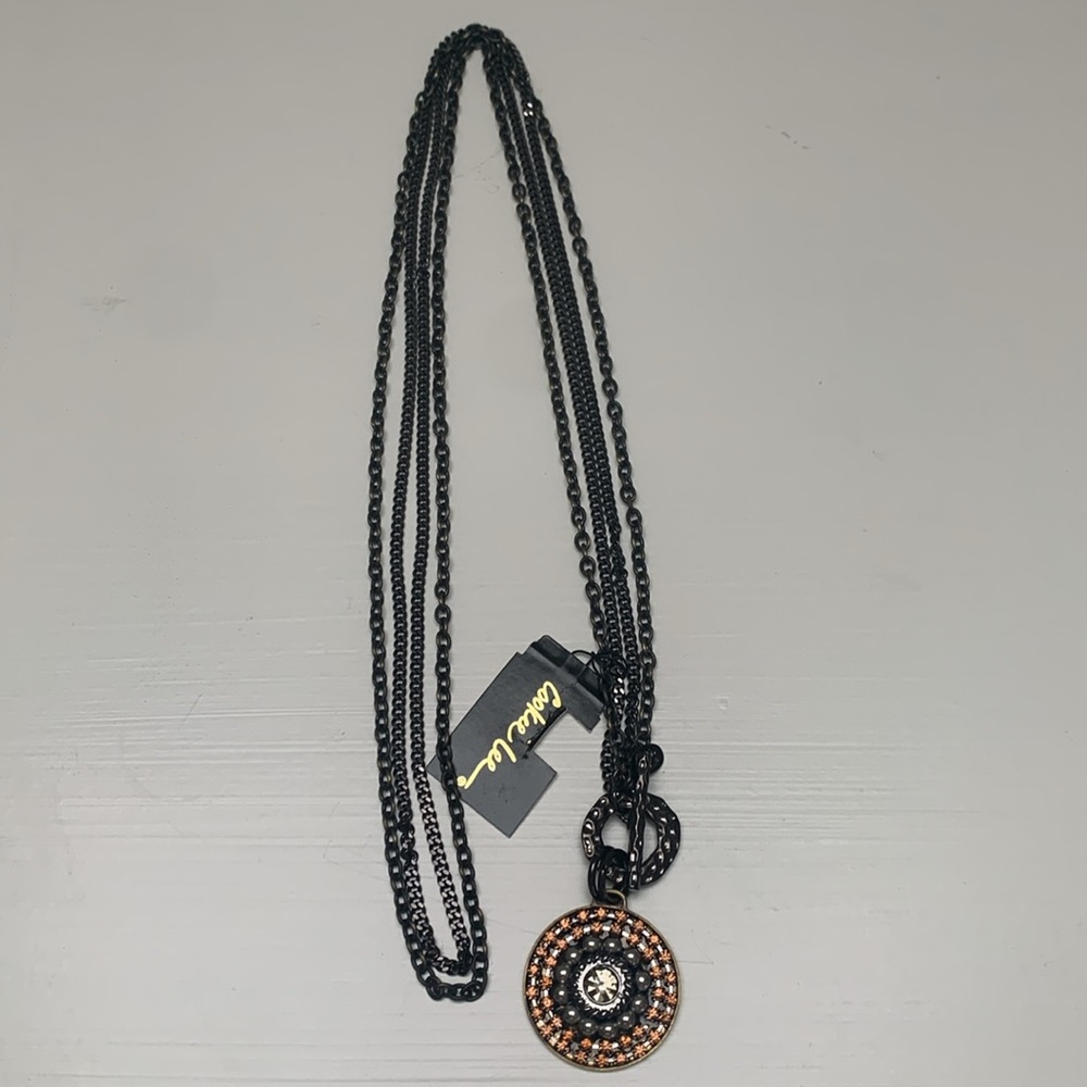 Cookie Lee New with Tag Crystal Chain Adjustable Necklace Toggle Close